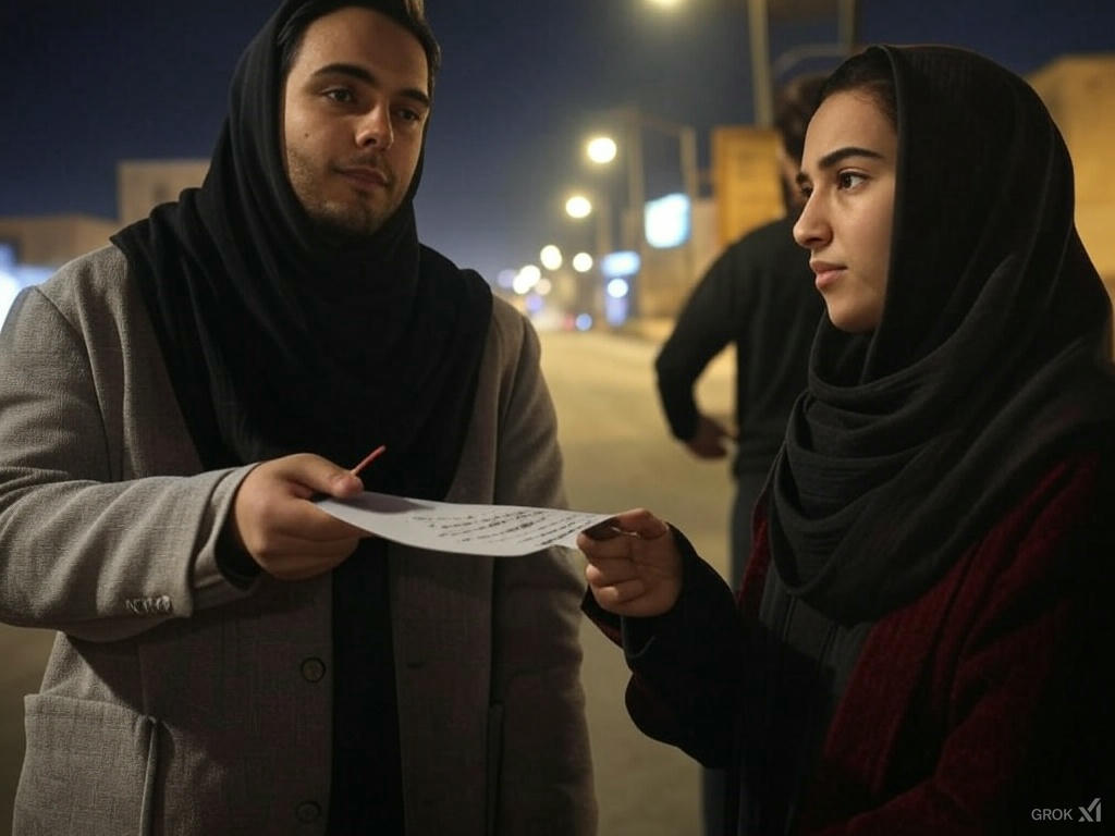 تراکت پخش کن خانم در تهران